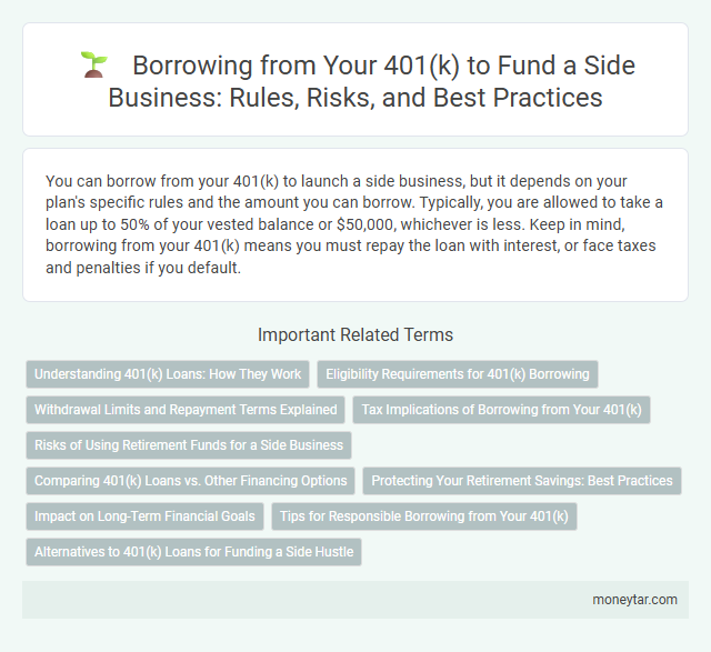 Borrowing from Your 401(k) to Fund a Side Business: Rules, Risks, and Best Practices