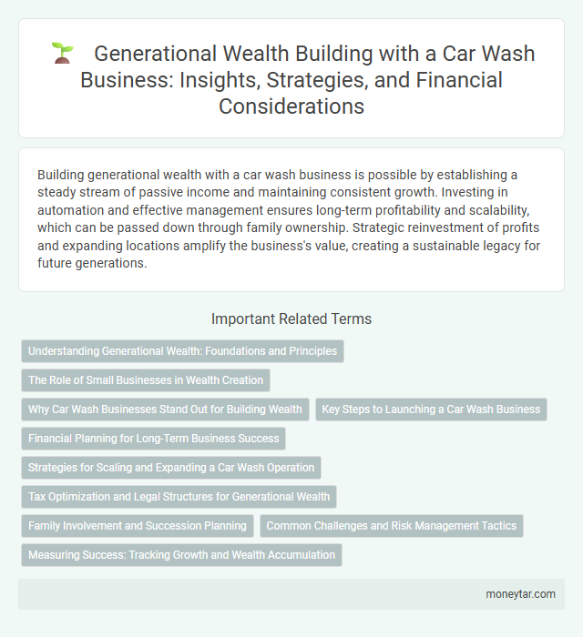 Generational Wealth Building with a Car Wash Business: Insights, Strategies, and Financial Considerations