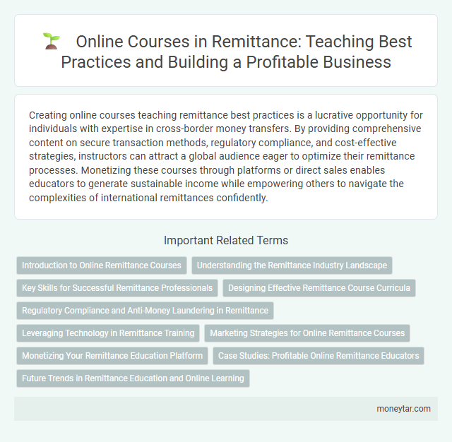 Online Courses in Remittance: Teaching Best Practices and Building a Profitable Business