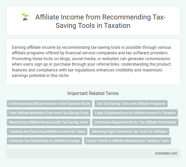 Affiliate Income from Recommending Tax-Saving Tools in Taxation