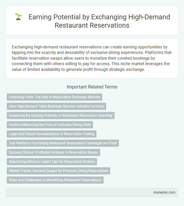 Earning Potential by Exchanging High-Demand Restaurant Reservations