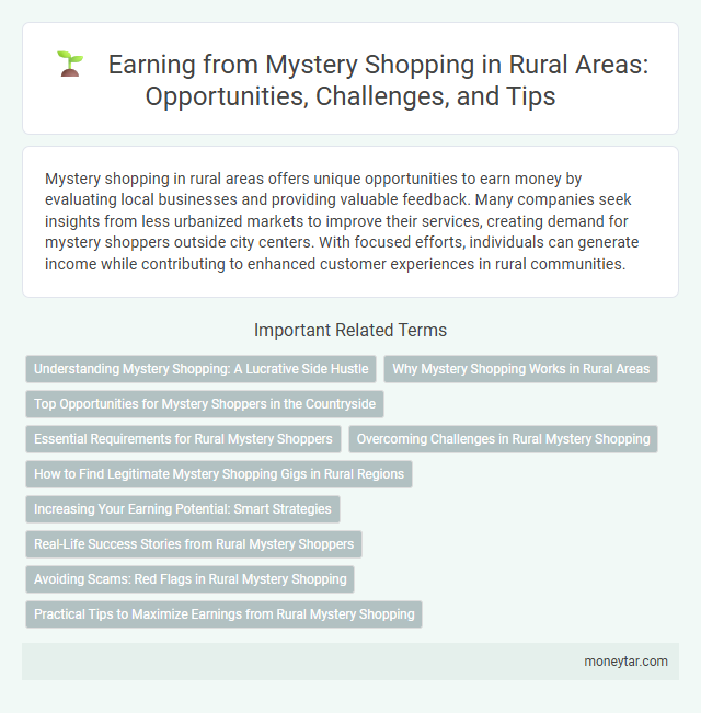 Earning from Mystery Shopping in Rural Areas: Opportunities, Challenges, and Tips