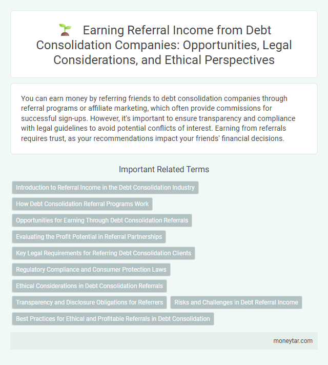 Earning Referral Income from Debt Consolidation Companies: Opportunities, Legal Considerations, and Ethical Perspectives