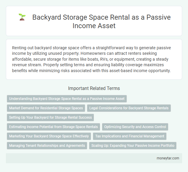 Backyard Storage Space Rental as a Passive Income Asset