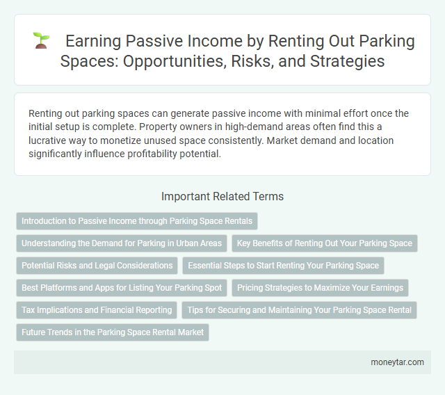Earning Passive Income by Renting Out Parking Spaces: Opportunities, Risks, and Strategies