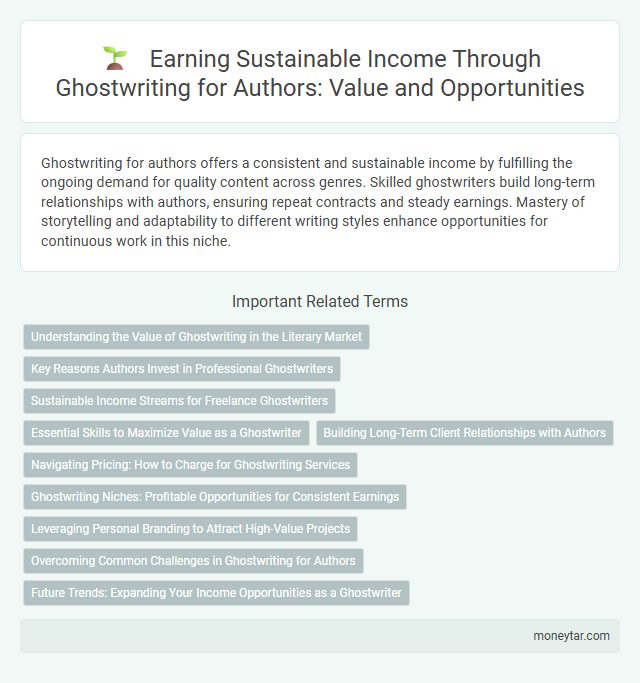 Earning Sustainable Income Through Ghostwriting for Authors: Value and Opportunities