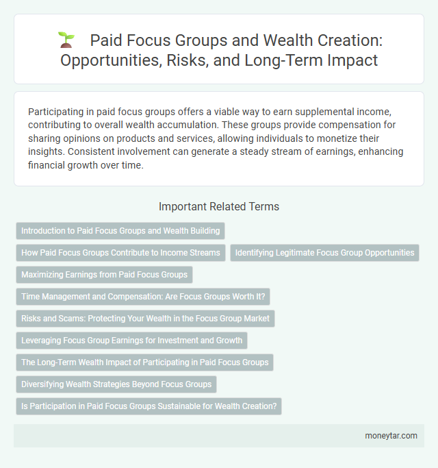 Paid Focus Groups and Wealth Creation: Opportunities, Risks, and Long-Term Impact