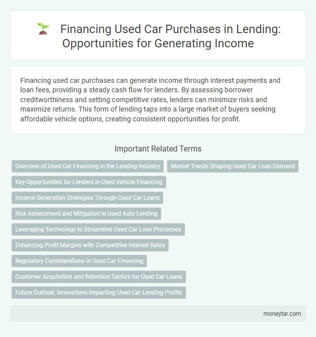 Financing Used Car Purchases in Lending: Opportunities for Generating Income