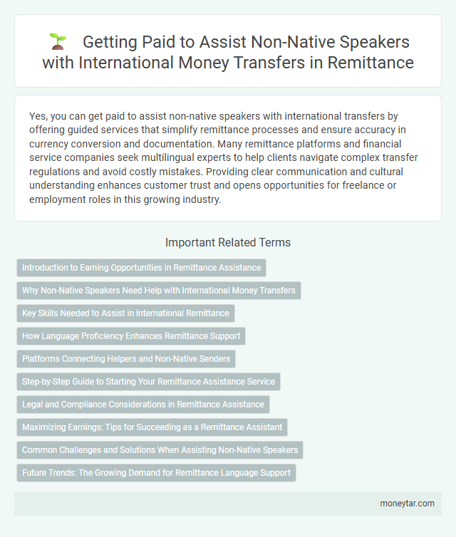 Getting Paid to Assist Non-Native Speakers with International Money Transfers in Remittance