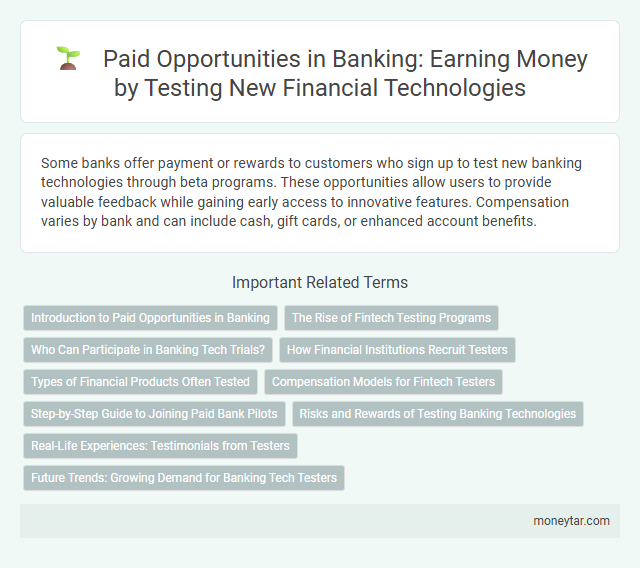Paid Opportunities in Banking: Earning Money by Testing New Financial Technologies