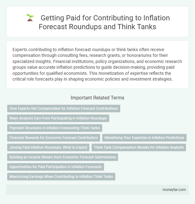 Getting Paid for Contributing to Inflation Forecast Roundups and Think Tanks