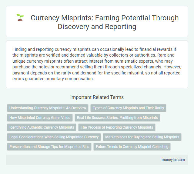 Currency Misprints: Earning Potential Through Discovery and Reporting