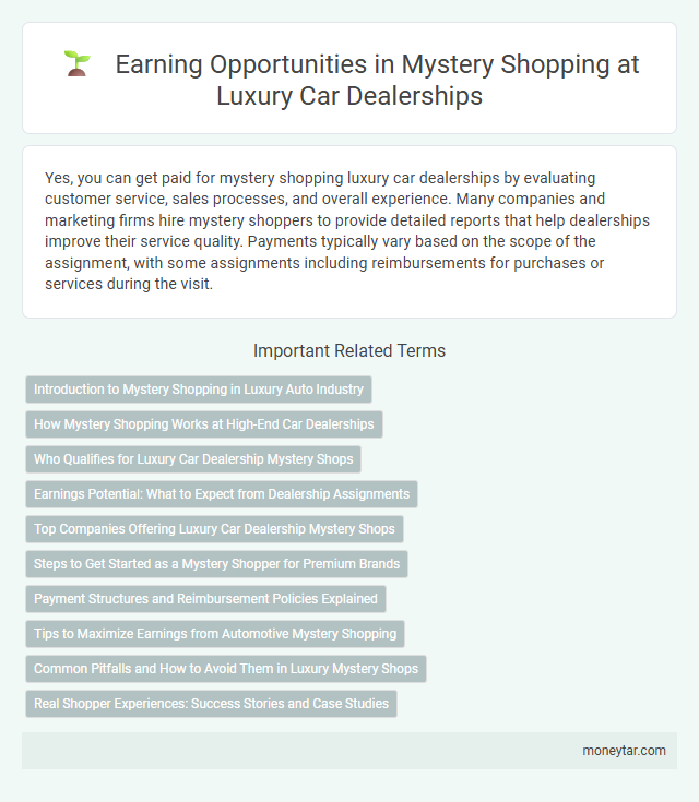 Earning Opportunities in Mystery Shopping at Luxury Car Dealerships
