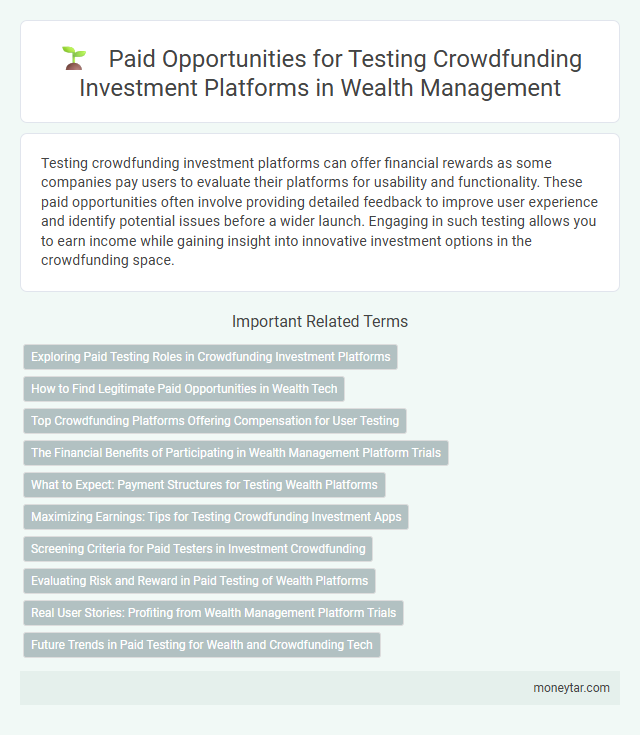 Paid Opportunities for Testing Crowdfunding Investment Platforms in Wealth Management