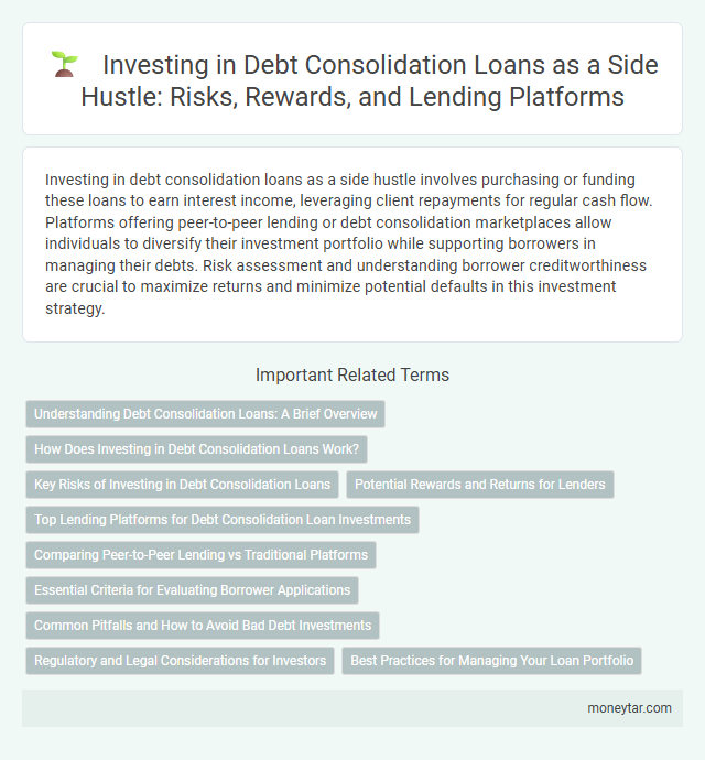 Investing in Debt Consolidation Loans as a Side Hustle: Risks, Rewards, and Lending Platforms