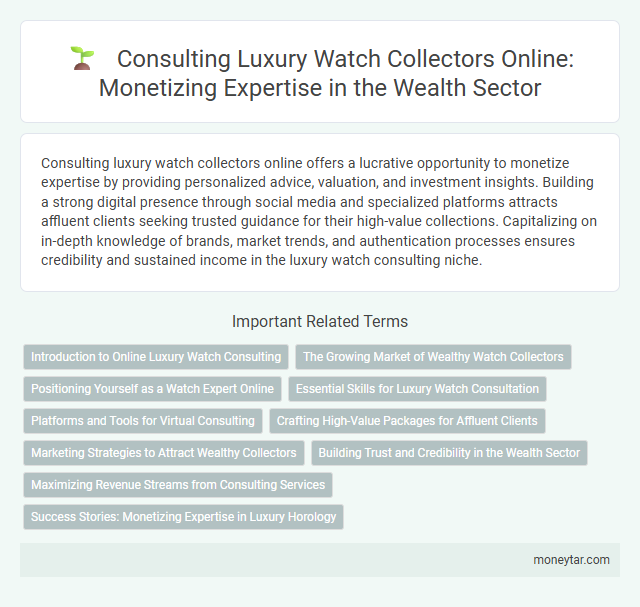 Consulting Luxury Watch Collectors Online: Monetizing Expertise in the Wealth Sector