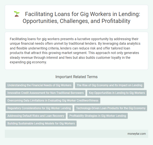 Facilitating Loans for Gig Workers in Lending: Opportunities, Challenges, and Profitability