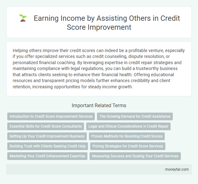 Earning Income by Assisting Others in Credit Score Improvement
