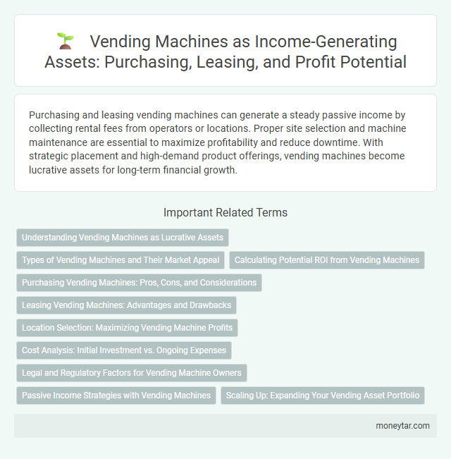 Vending Machines as Income-Generating Assets: Purchasing, Leasing, and Profit Potential