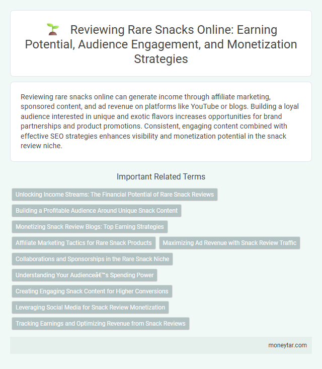 Reviewing Rare Snacks Online: Earning Potential, Audience Engagement, and Monetization Strategies