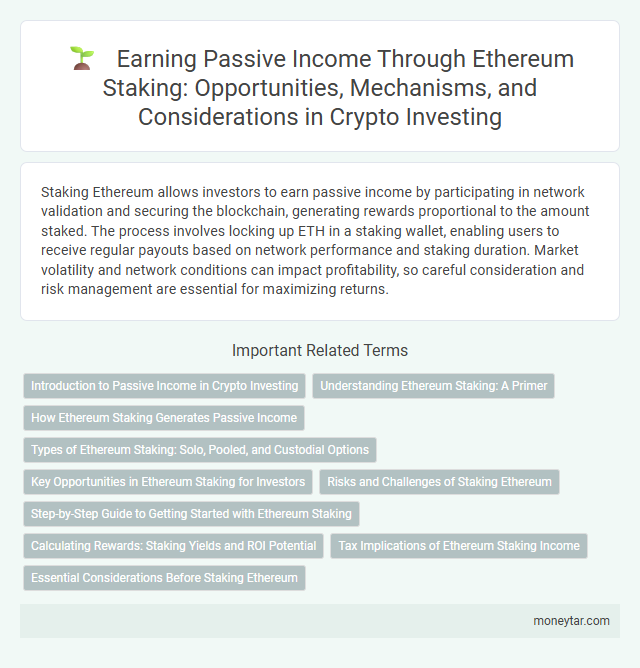 Earning Passive Income Through Ethereum Staking: Opportunities, Mechanisms, and Considerations in Crypto Investing