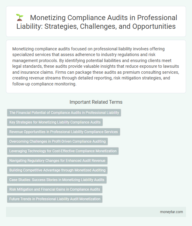 Monetizing Compliance Audits in Professional Liability: Strategies, Challenges, and Opportunities