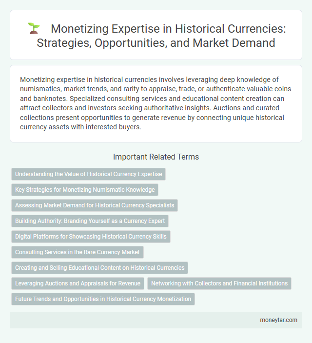 Monetizing Expertise in Historical Currencies: Strategies, Opportunities, and Market Demand