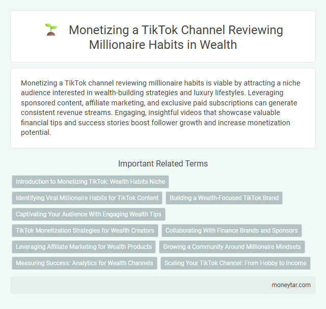 Monetizing a TikTok Channel Reviewing Millionaire Habits in Wealth