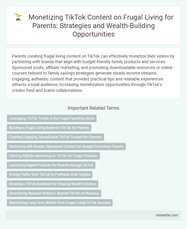 Monetizing TikTok Content on Frugal Living for Parents: Strategies and Wealth-Building Opportunities