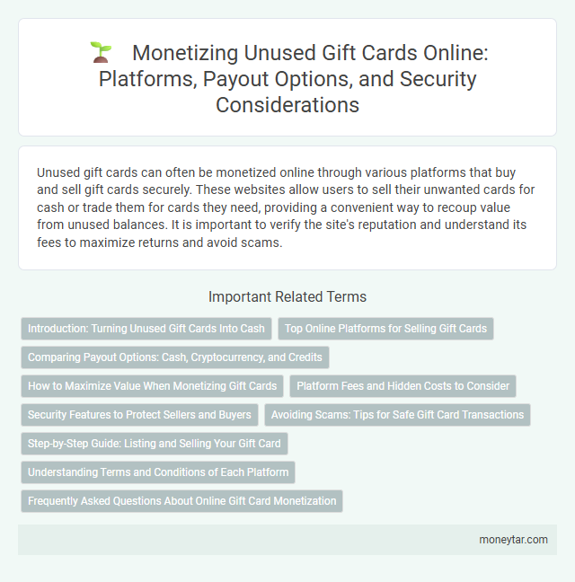 Monetizing Unused Gift Cards Online: Platforms, Payout Options, and Security Considerations