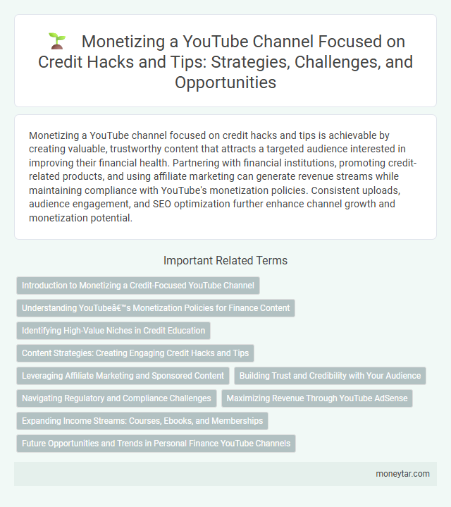 Monetizing a YouTube Channel Focused on Credit Hacks and Tips: Strategies, Challenges, and Opportunities