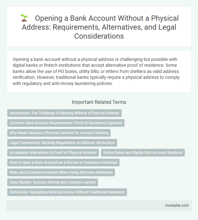 Opening a Bank Account Without a Physical Address: Requirements, Alternatives, and Legal Considerations