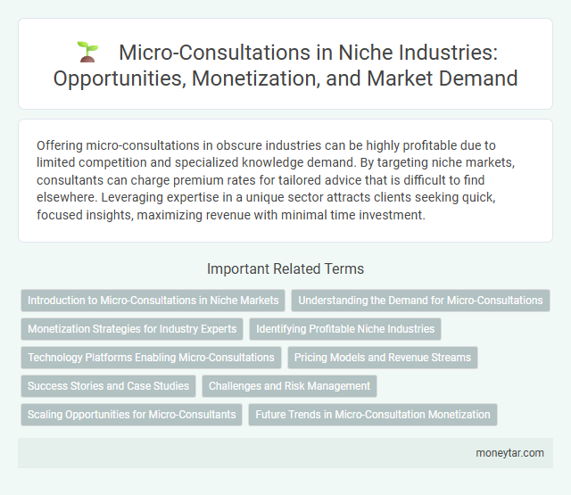 Micro-Consultations in Niche Industries: Opportunities, Monetization, and Market Demand