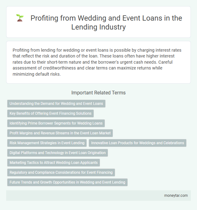 Profiting from Wedding and Event Loans in the Lending Industry