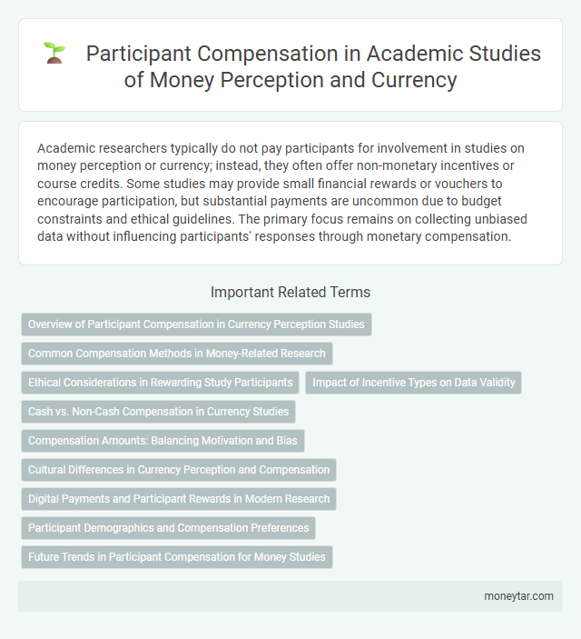 Participant Compensation in Academic Studies of Money Perception and Currency