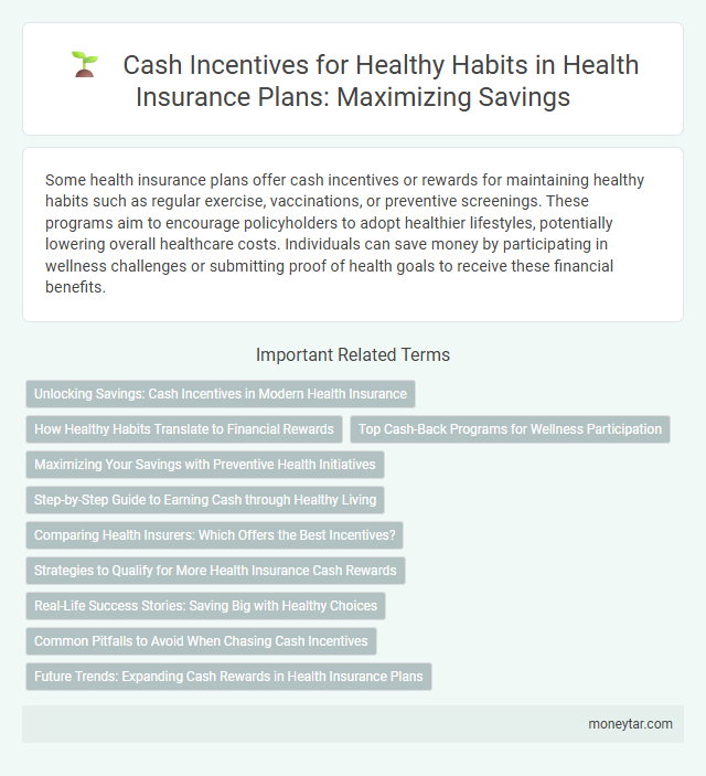 Cash Incentives for Healthy Habits in Health Insurance Plans: Maximizing Savings