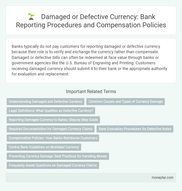Damaged or Defective Currency: Bank Reporting Procedures and Compensation Policies