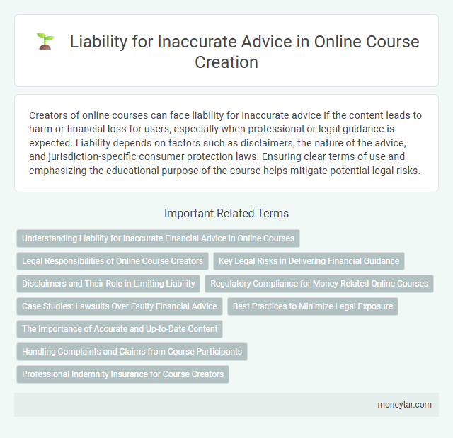 Liability for Inaccurate Advice in Online Course Creation