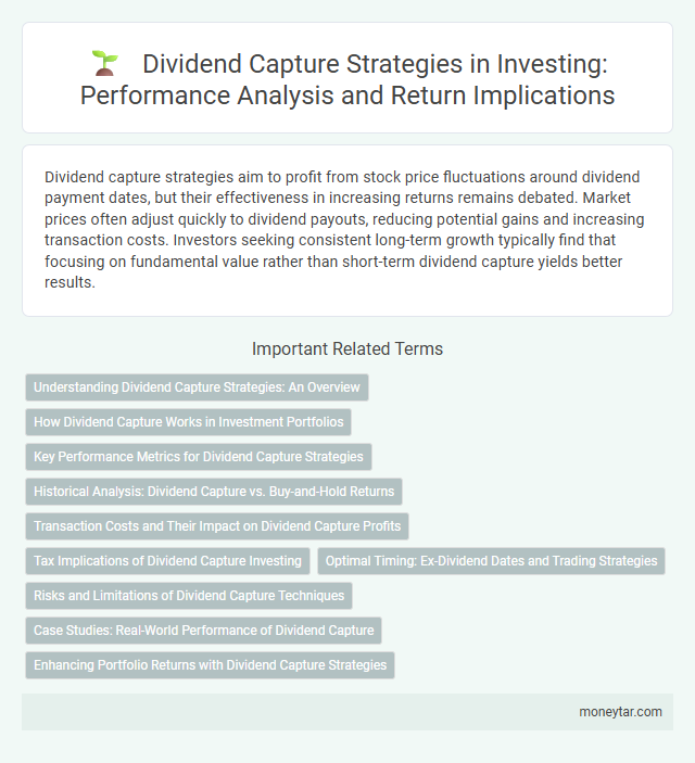 Dividend Capture Strategies in Investing: Performance Analysis and Return Implications