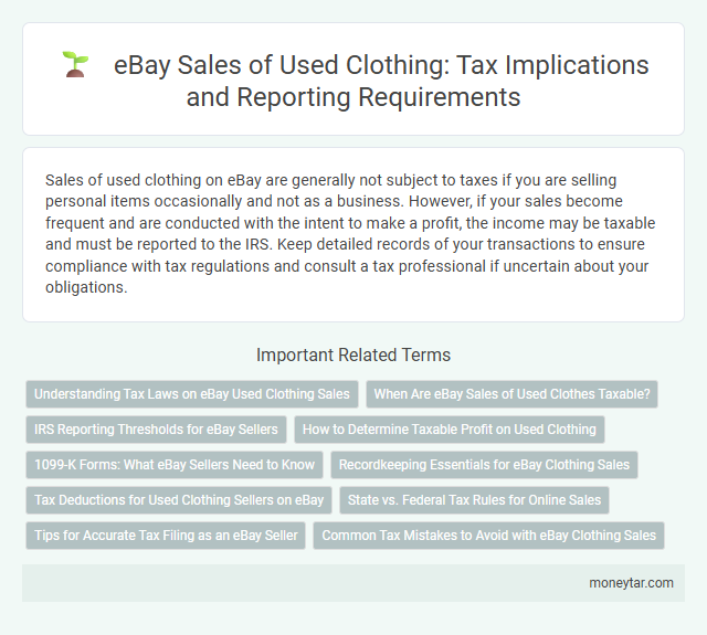 eBay Sales of Used Clothing: Tax Implications and Reporting Requirements