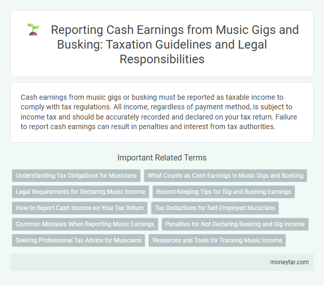 Reporting Cash Earnings from Music Gigs and Busking: Taxation Guidelines and Legal Responsibilities