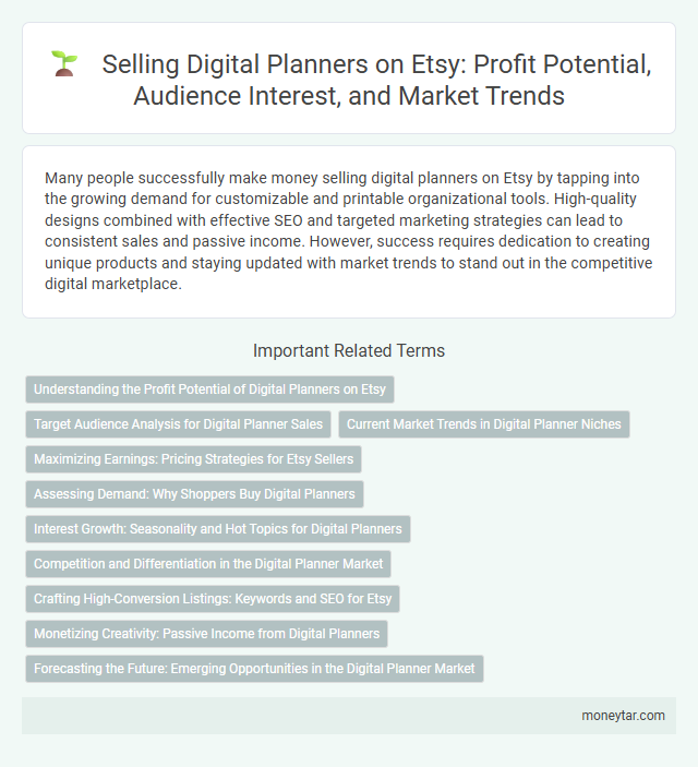 Selling Digital Planners on Etsy: Profit Potential, Audience Interest, and Market Trends