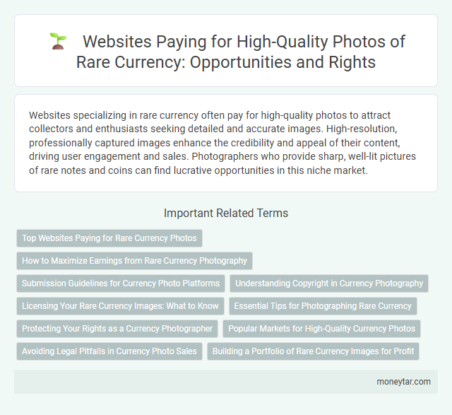 Websites Paying for High-Quality Photos of Rare Currency: Opportunities and Rights