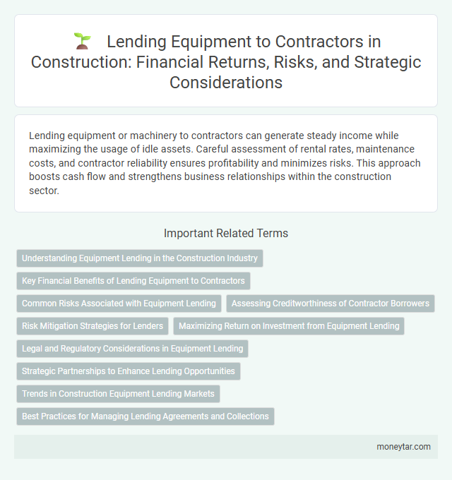 Lending Equipment to Contractors in Construction: Financial Returns, Risks, and Strategic Considerations
