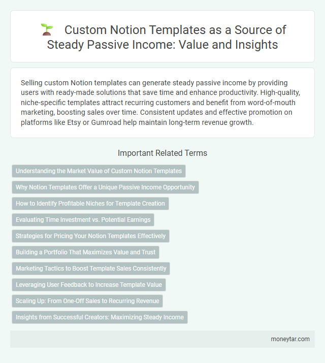 Custom Notion Templates as a Source of Steady Passive Income: Value and Insights