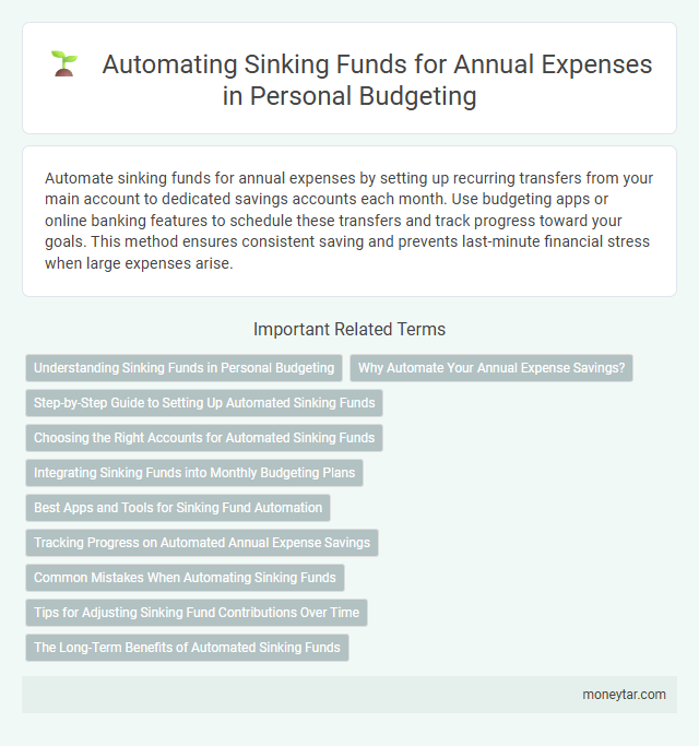Automating Sinking Funds for Annual Expenses in Personal Budgeting