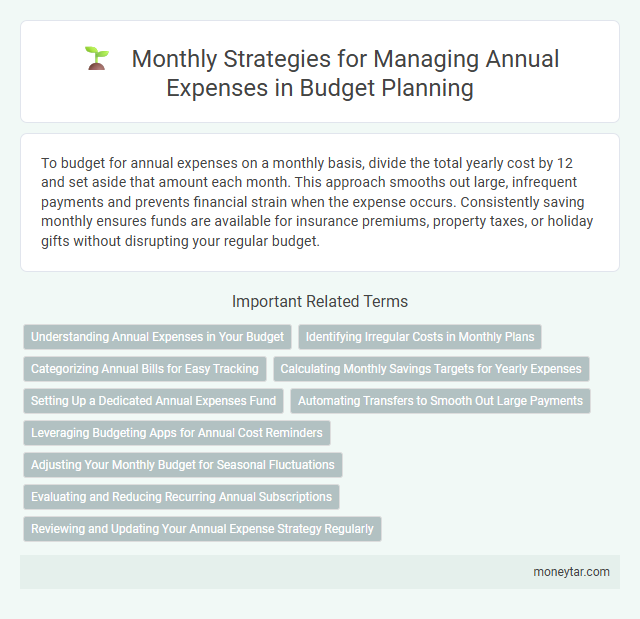 Monthly Strategies for Managing Annual Expenses in Budget Planning