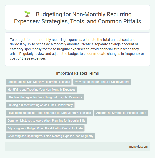 Budgeting for Non-Monthly Recurring Expenses: Strategies, Tools, and Common Pitfalls
