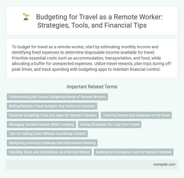 Budgeting for Travel as a Remote Worker: Strategies, Tools, and Financial Tips