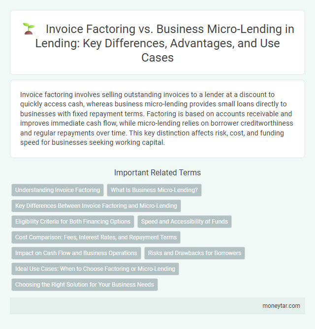 Invoice Factoring vs. Business Micro-Lending in Lending: Key Differences, Advantages, and Use Cases
